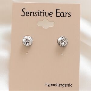 Hypoallergenic Crystal Stud Earrings – Dainty Sparkle Everyday Fashion Jewelry